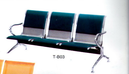 Ghế băng 3 phủ bạc bọc nệm xanh PC1-3MS