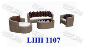 Bộ bàn ghế sofa nhựa giả mây LHH 1107